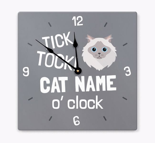 Tick Tock 'O' Clock: Personalised {breedCommonName} Wall Clock